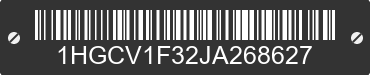 2018 HONDA Accord 1HGCV1F32JA268627 VIN decoded