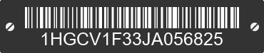 2018 HONDA Accord 1HGCV1F33JA056825 VIN decoded