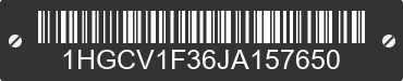 2018 HONDA Accord 1HGCV1F36JA157650 VIN decoded