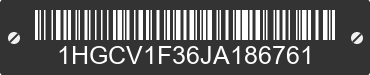 2018 HONDA Accord 1HGCV1F36JA186761 VIN decoded