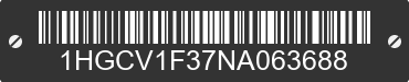 2022 HONDA Accord 1HGCV1F37NA063688 VIN decoded