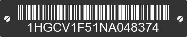2022 HONDA Accord 1HGCV1F51NA048374 VIN decoded