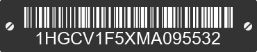 2021 HONDA Accord 1HGCV1F5XMA095532 VIN decoded