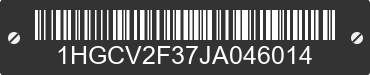 2018 HONDA Accord 1HGCV2F37JA046014 VIN decoded