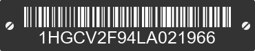 2020 HONDA Accord 1HGCV2F94LA021966 VIN decoded