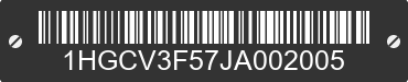 2018 HONDA Accord 1HGCV3F57JA002005 VIN decoded