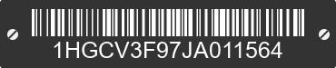 2018 HONDA Accord 1HGCV3F97JA011564 VIN decoded