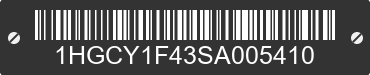 2025 HONDA Accord 1HGCY1F43SA005410 VIN decoded