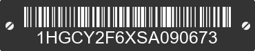 2025 HONDA Accord 1HGCY2F6XSA090673 VIN decoded