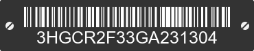 2016 HONDA Accord 3HGCR2F33GA231304 VIN decoded