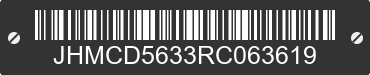 1994 HONDA Accord JHMCD5633RC063619 VIN decoded