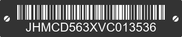 1997 HONDA Accord JHMCD563XVC013536 VIN decoded