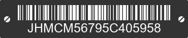 2005 HONDA Accord JHMCM56795C405958 VIN decoded