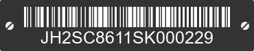 2025 HONDA CB1000 JH2SC8611SK000229 VIN decoded