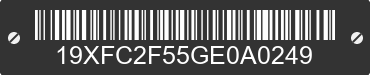 2016 HONDA Civic 19XFC2F55GE0A0249 VIN decoded