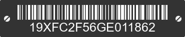 2016 HONDA Civic 19XFC2F56GE011862 VIN decoded