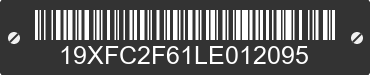 2020 HONDA Civic 19XFC2F61LE012095 VIN decoded