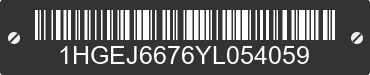 2000 HONDA Civic 1HGEJ6676YL054059 VIN decoded