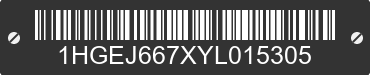 2000 HONDA Civic 1HGEJ667XYL015305 VIN decoded