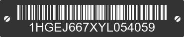 2000 HONDA Civic 1HGEJ667XYL054059 VIN decoded