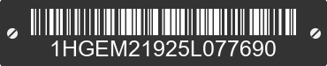 2005 HONDA Civic 1HGEM21925L077690 VIN decoded