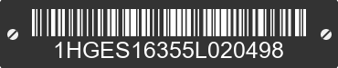 2005 HONDA Civic 1HGES16355L020498 VIN decoded