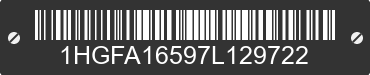 2007 HONDA Civic 1HGFA16597L129722 VIN decoded