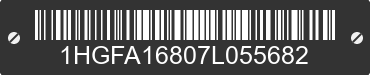 2007 HONDA Civic 1HGFA16807L055682 VIN decoded