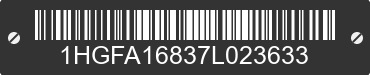 2007 HONDA Civic 1HGFA16837L023633 VIN decoded