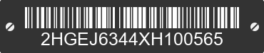 1999 HONDA Civic 2HGEJ6344XH100565 VIN decoded