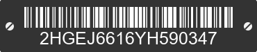 2000 HONDA Civic 2HGEJ6616YH590347 VIN decoded