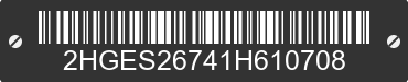 2001 HONDA Civic 2HGES26741H610708 VIN decoded