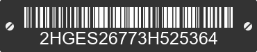 2003 HONDA Civic 2HGES26773H525364 VIN decoded