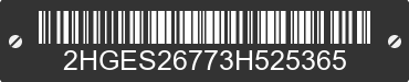 2003 HONDA Civic 2HGES26773H525365 VIN decoded