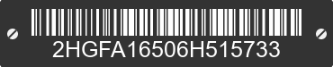 2006 HONDA Civic 2HGFA16506H515733 VIN decoded