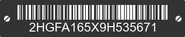 2009 HONDA Civic 2HGFA165X9H535671 VIN decoded