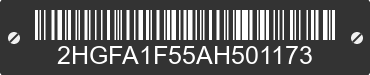 2010 HONDA Civic 2HGFA1F55AH501173 VIN decoded