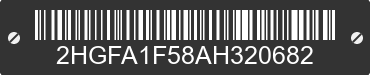 2010 HONDA Civic 2HGFA1F58AH320682 VIN decoded