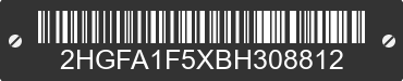 2011 HONDA Civic 2HGFA1F5XBH308812 VIN decoded
