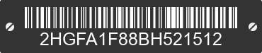 2011 HONDA Civic 2HGFA1F88BH521512 VIN decoded