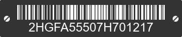 2007 HONDA Civic 2HGFA55507H701217 VIN decoded