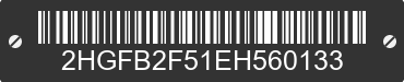 2014 HONDA Civic 2HGFB2F51EH560133 VIN decoded