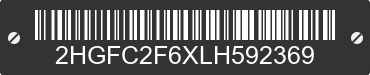2020 HONDA Civic 2HGFC2F6XLH592369 VIN decoded