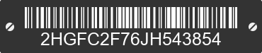2018 HONDA Civic 2HGFC2F76JH543854 VIN decoded