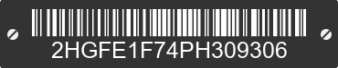 2023 HONDA Civic 2HGFE1F74PH309306 VIN decoded
