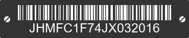 2018 HONDA Civic JHMFC1F74JX032016 VIN decoded