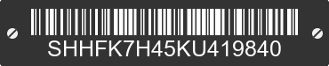 2019 HONDA Civic SHHFK7H45KU419840 VIN decoded
