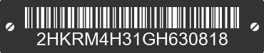 2016 HONDA CR-V 2HKRM4H31GH630818 VIN decoded