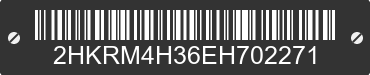 2014 HONDA CR-V 2HKRM4H36EH702271 VIN decoded