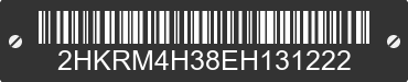 2014 HONDA CR-V 2HKRM4H38EH131222 VIN decoded